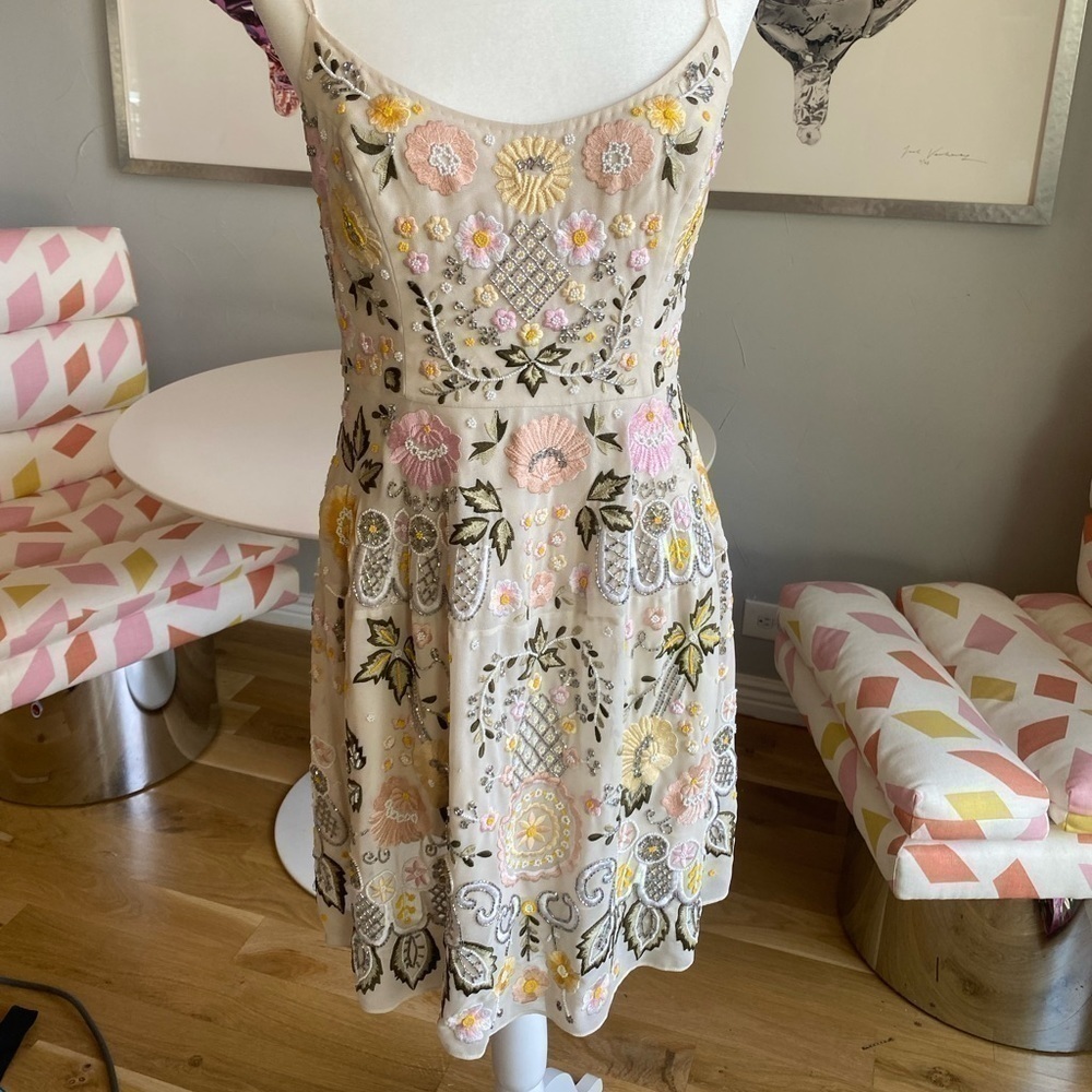 Needle and Thread Floral Beaded Dress